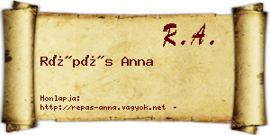 Répás Anna névjegykártya