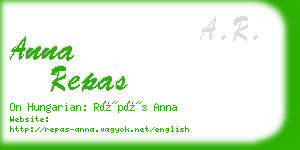 anna repas business card